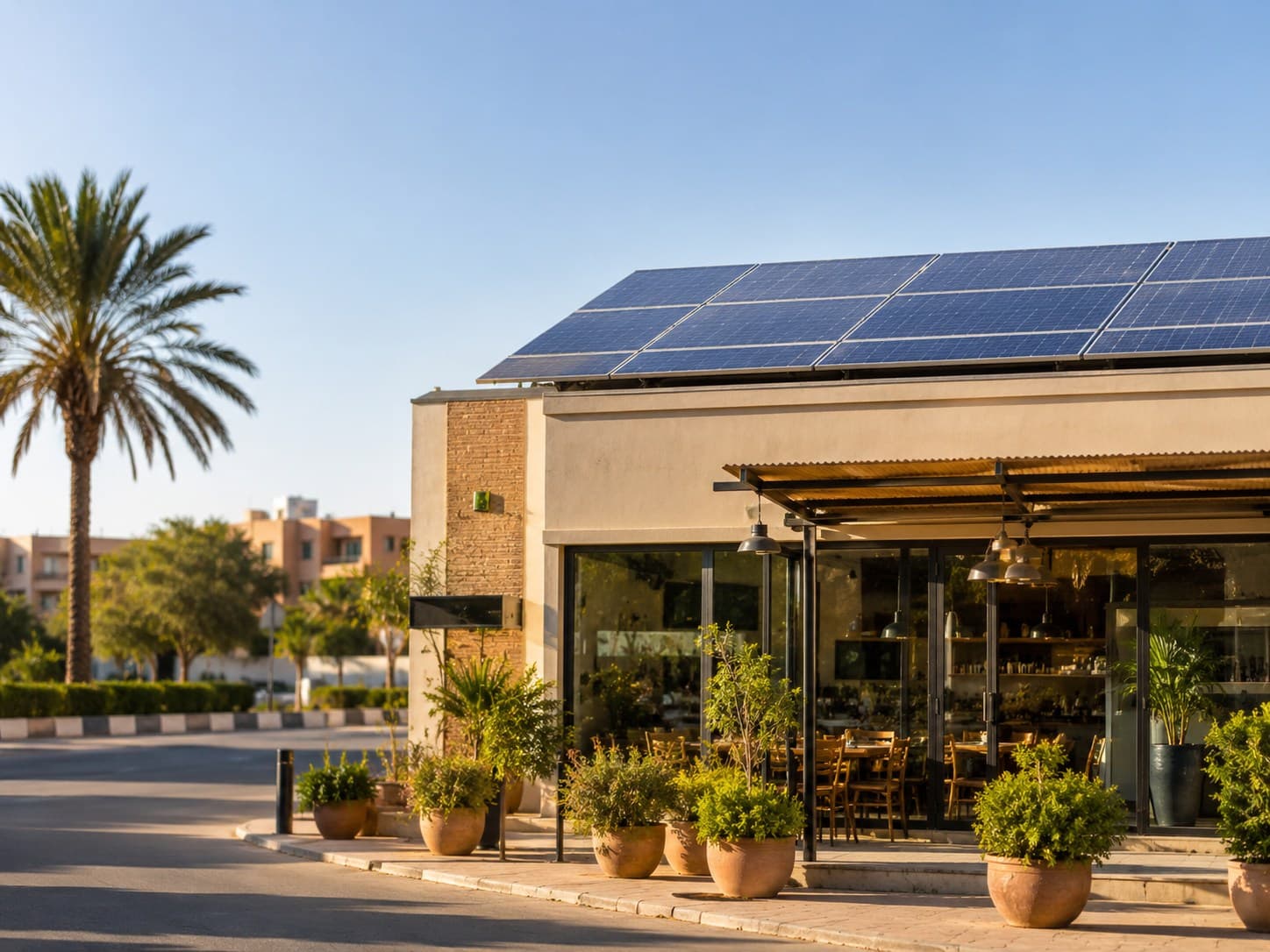 Entreprise au Maroc avec toiture pouvant accueillir des panneaux solaires